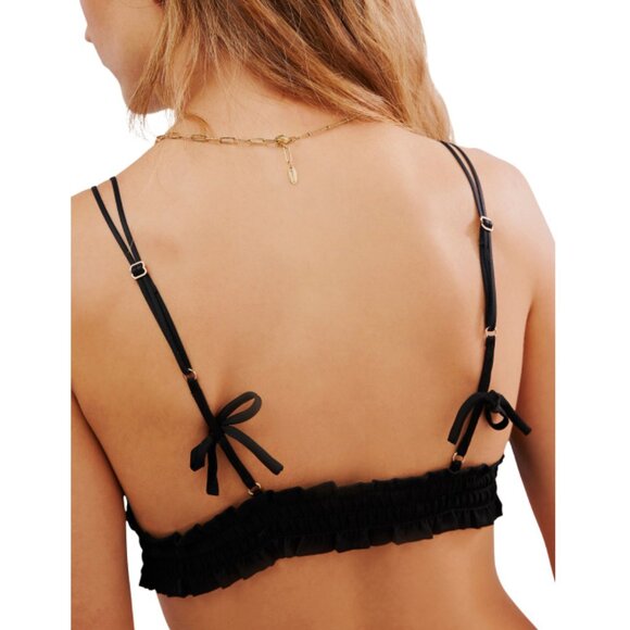 FREE PEOPLE Black Gia Triangle Bralette - Picture 2 of 2